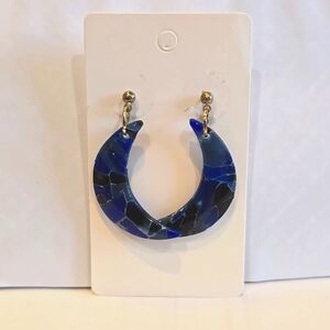 Blue Moon Polymer Clay Earrings